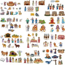 12 Set Felt Board Stories Pieces Animals Bible Fairy Tales for...