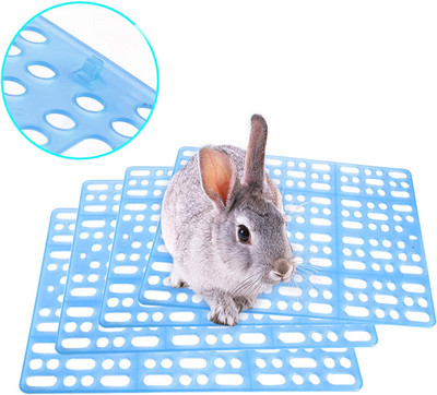 4 Pcs Rabbit Cage Mats Small Animal Plastic Feet Pads Floor Mat for Pet Cats Dog