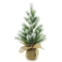 artplants Deko Tannenbaum Pori, Gefroren, Jutesack Natur, 30Cm, Ø15Cm
