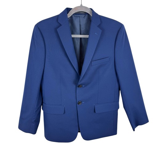 Saks Fifth Avenue Navy Blue Single Breasted Lined Collared Button Up Blazer 16R