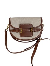 Equestrian Canvas Bag With Leather Trim, Made In Usa