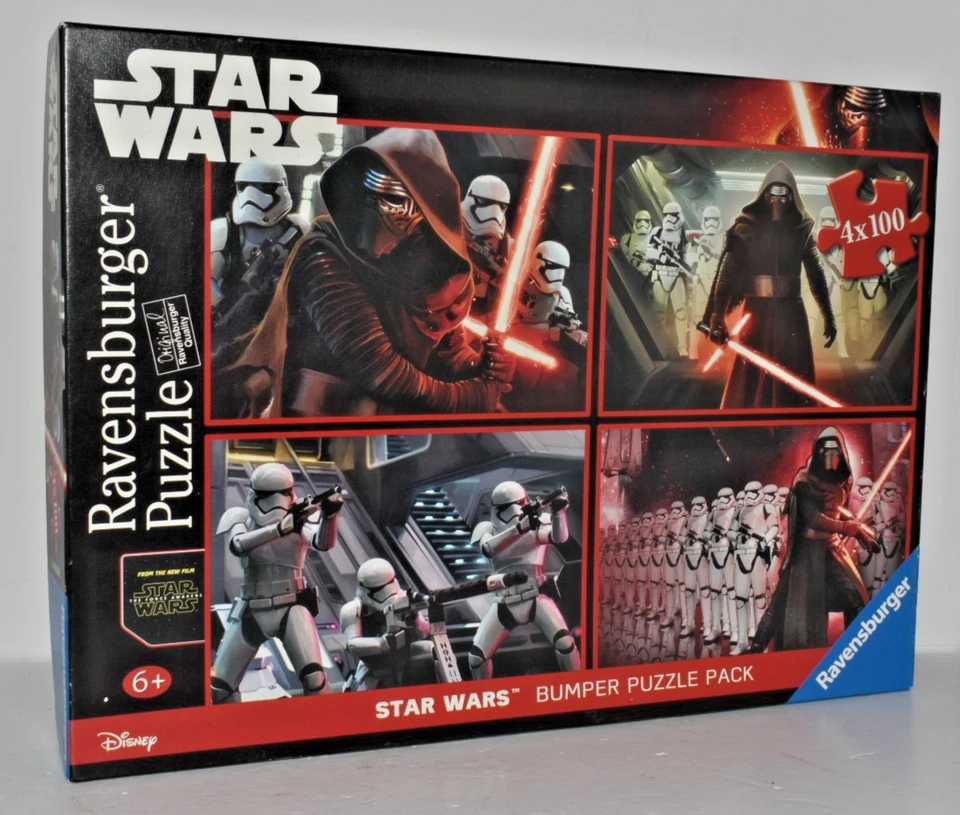 RAVENSBURGER DISNEY 4 x 100 LARGE PIECE JIGSAW PUZZLE STAR WARS FREE POST - Image 1 of 3