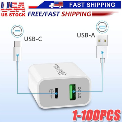#ad For iPhone 14 13 12 11 20W Fast Charger Block USB Type C Wall Power Adapter Lot $286.23