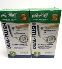 LOT OF 2 HydroRight Dual-Flush Conversion Kit, Convert Any Toilet & Save Water