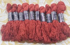Lot of 10 Hanks of Tahki Cotton Classic Yarns 100 Mercercised Cotton Rust 3407