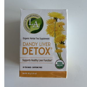 Lifestyle Awareness Detox Tea Caffeine-Free USDA Organic Vegan 20 Bags