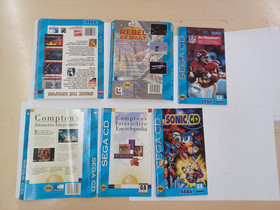 LOT - Sega Saturn & Sega CD Cases Manuals & Artwork Madden Complete - D Disk 1