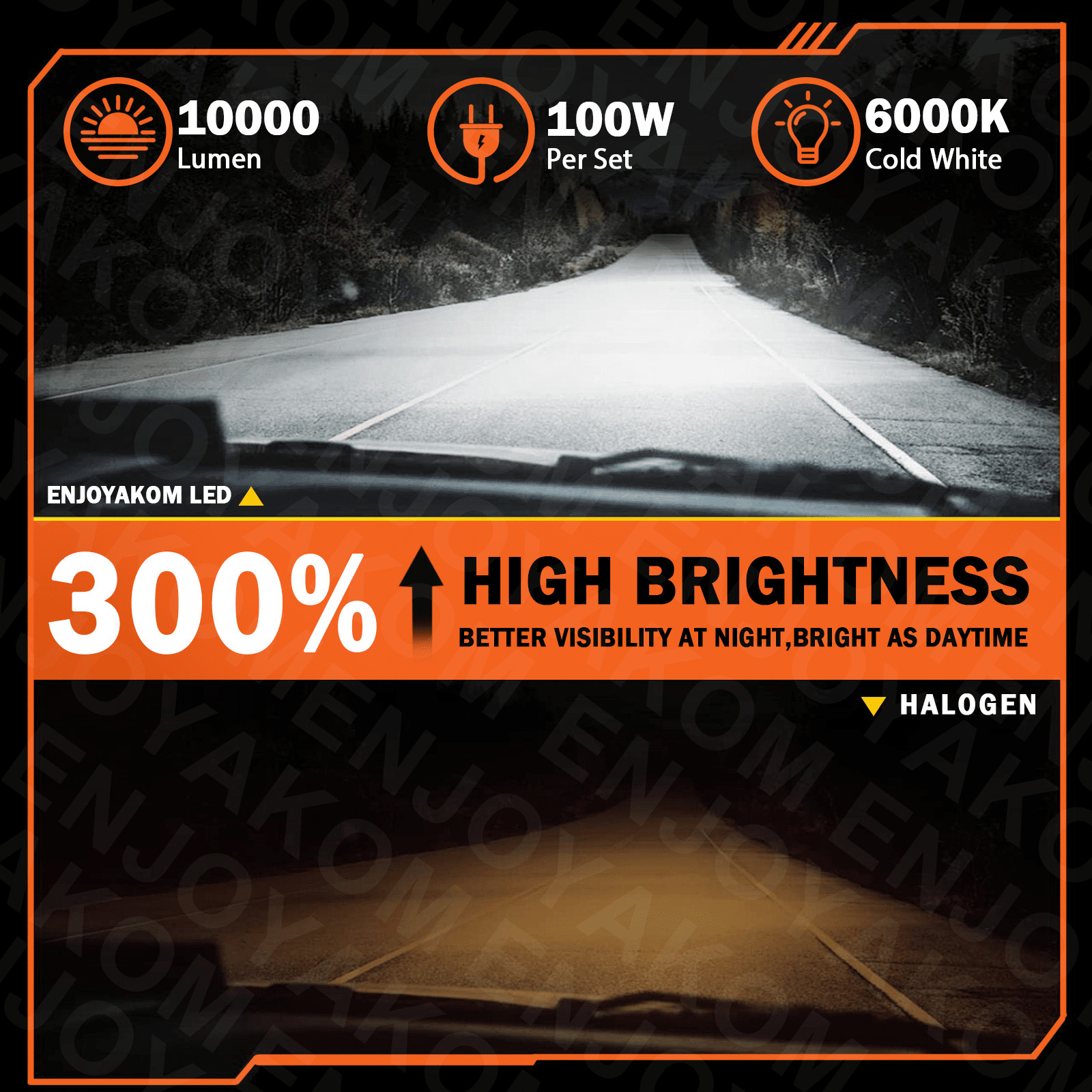 For Chevy Silverado 1500 2007-2021 LED Headlight Kit Bulbs High Low Beam Light