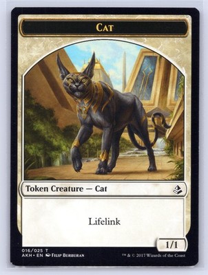 MTG LP-NP Normal Resilient Khenra // Cat Double-Sided Token 6 // 16 T Hour of De