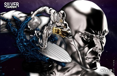 3D Druck 16K Wicked - Silver Surfer unbemalt Fan Made Maßstab 1:6