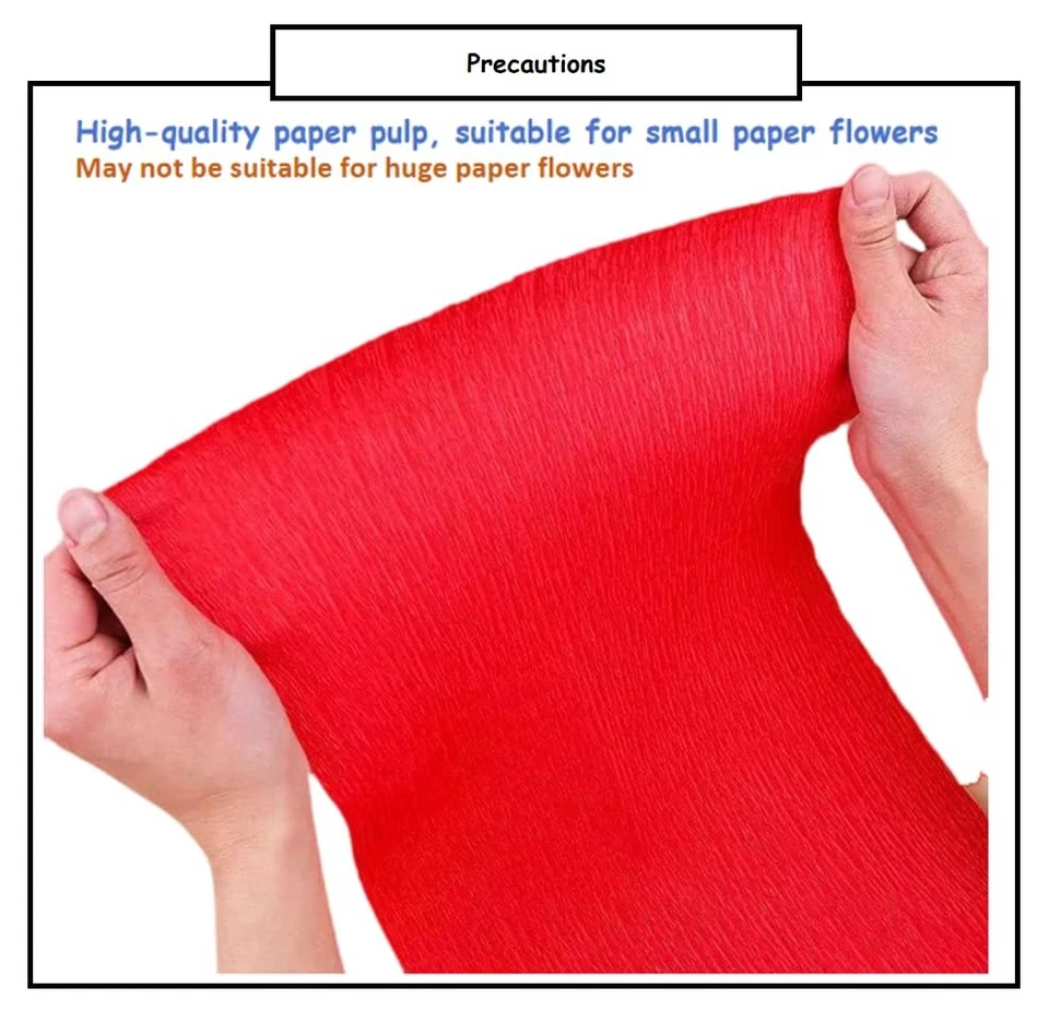 Serpentinas de papel crepé 6 rollos, 10 x 98 pulgadas 6 hojas de papel crepé colores amarillos... Foto 4 de 4