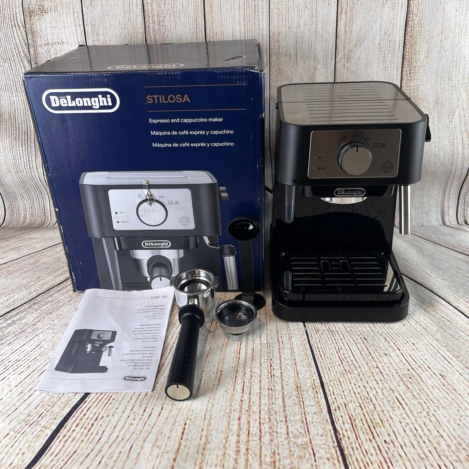 Delonghi Stilosa Espresso And Cappuccino Machine EC260BK *NEVER USED*