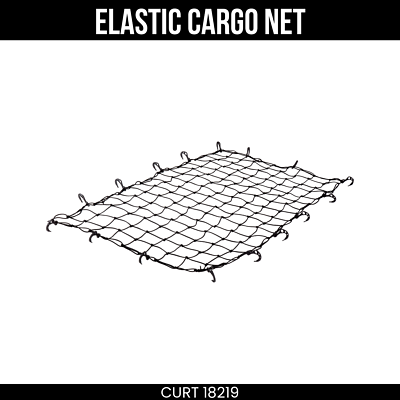 CURT 64 x 36 Inch Elastic Cargo Net with Hooks for Extended Roof