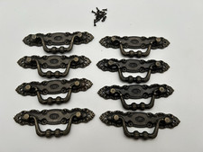 8PCS 2.77" Vintage Drop Bail Dresser Drawer Pull Antique Bronze Cabinet Handle