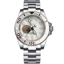 40mm Tandorio White MOP Dial NH38 20ATM Watch For Men New Shark Hands Glass Back