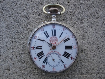 OROLOGIO DA TASCA ROSKOPF MESSAGGERO ARGENTO TRENO FERROVIA CIPOLLA DA  TASCHINO | eBay