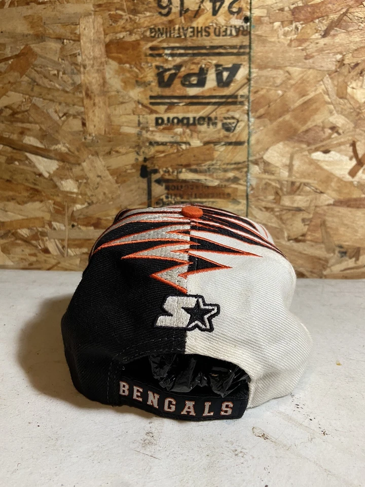 De colección RARO Cincinnati Bengals Starter Classic Pro Line Shock Wave Sombrero Deportivo Foto 4 de 4