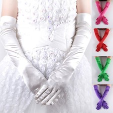 Ladies Long Finger Gloves Elegant Fancy Party Dress Evening Wedding Prom DIY