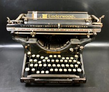 Antique Underwood No 3 Manual 14 in Typewriter w/ Cover thumbnail