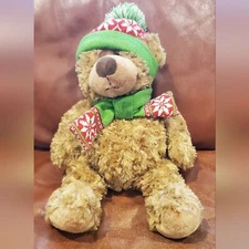 17 inch Brown Hugfun International Bear Stuffed Animal Plush Winter Home Decor