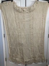 quilted throw blanket Possible Handmade Cream Multiple Knit Style 5 X4ft Knit