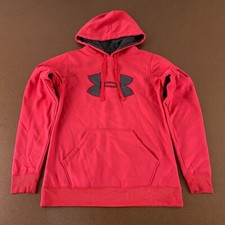 Under Armour Women's Small Loose Fit Pink Pocketed Pullover Hoodie Flaw
