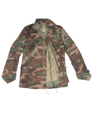 GIACCA MILITARE PARKA M65 BY MIL-TEC WOODLAND CON INTERNO