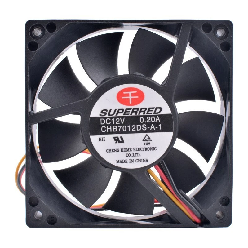 CHB7012DS-A-1 7cm 70mm fan 70x70x20mm DC12V 0.20A 3pin 3600rpm Axial flow fan - Image 2 of 4