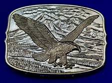 Patriotic American Eagle Hunting Diving Flying Vintage Belt Buckle