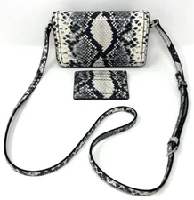 Marc Jacobs Mini Snakeskin Embossed Leather Crossbody Bag Purse - FCM64