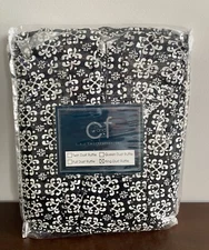 NEW C & F Enterprises Borrego Black (& White) Patterned King Dust Ruffle Bed Ski