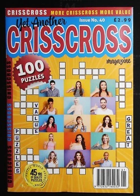 CRISS CROSS PUZZLE BOOK MAG 'YET ANOTHER' ISSUE 40 - 100 PUZZLES TO SOLVE