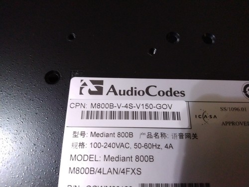 Audio codes Mediant M800b 4 Lan / 4 Fxs - Picture 6 of 10