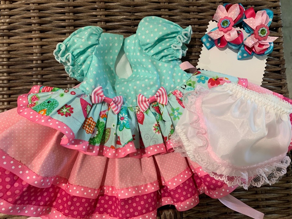 20” Chatty Cathy NO Doll Dress By Gloria’s Goodies, Panties, Hair Bows