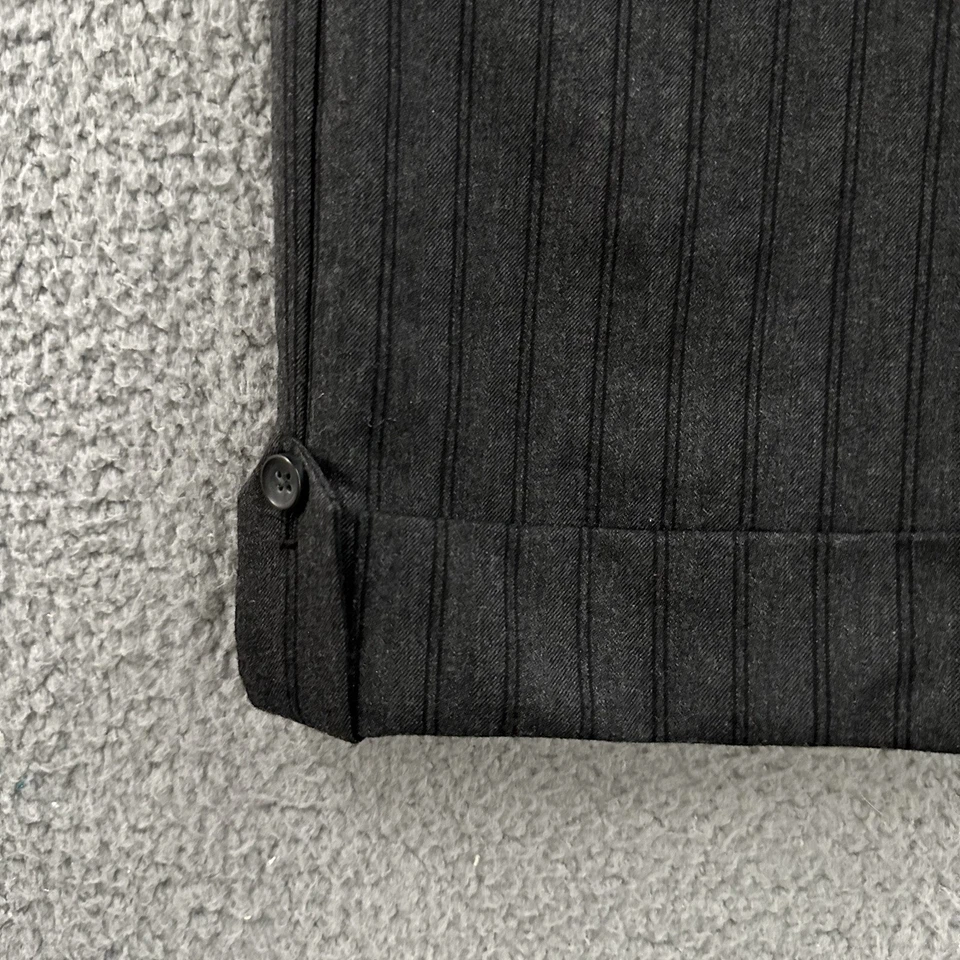 Pantalones Express Mujer Gris Talla 4 Editor Pierna Ancha Recortados Poliéster Mezcla Lana Foto 4 de 4