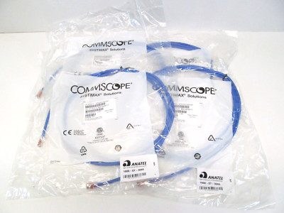 (lot of 4) MODULAR PATCH CABLE ANATEL COMMSCOPE CPC3312-0Z007  GS8E-BL-7FT Cat6