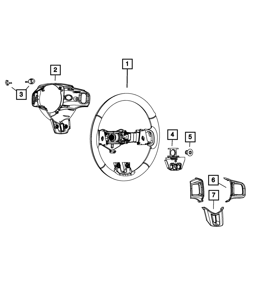 Genuine Mopar Steering Wheel Bezel Complete 5SJ35JXPAA