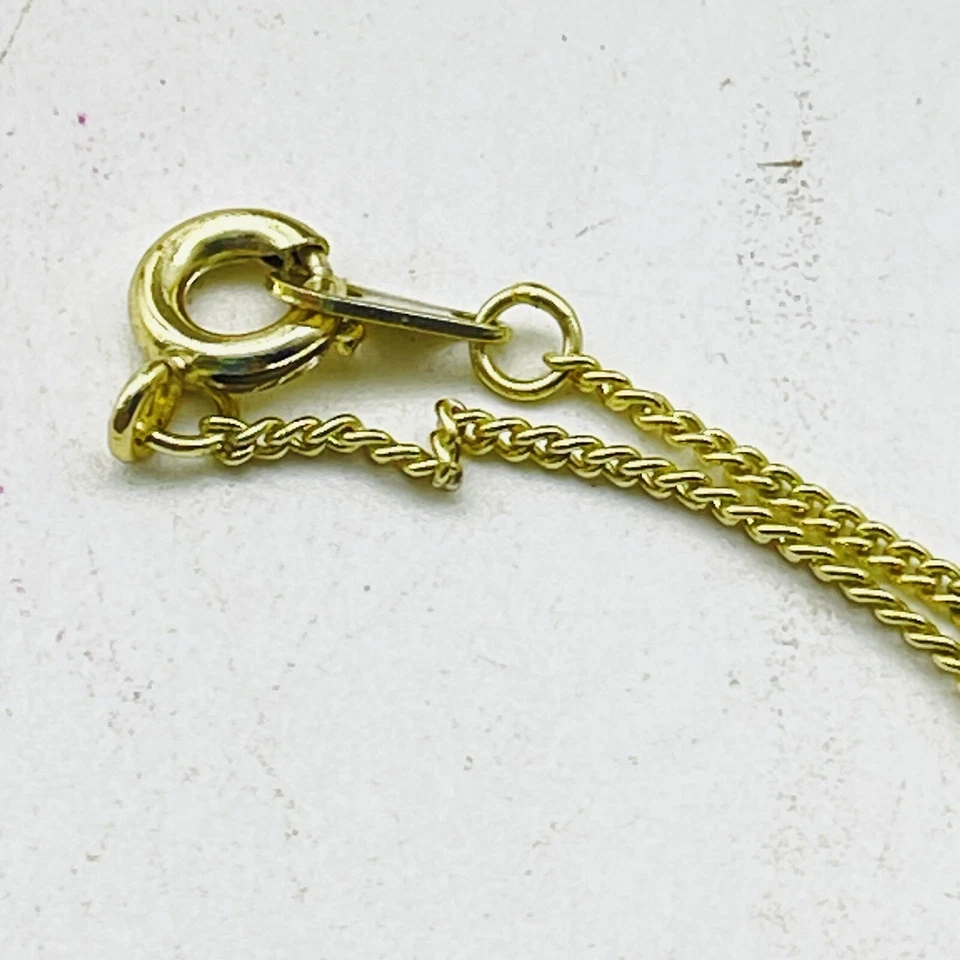 Collar Disney Tono Dorado Mickey Mouse Circonita cúbica Cristal Colgante Firmado Coleccionable Foto 4 de 4