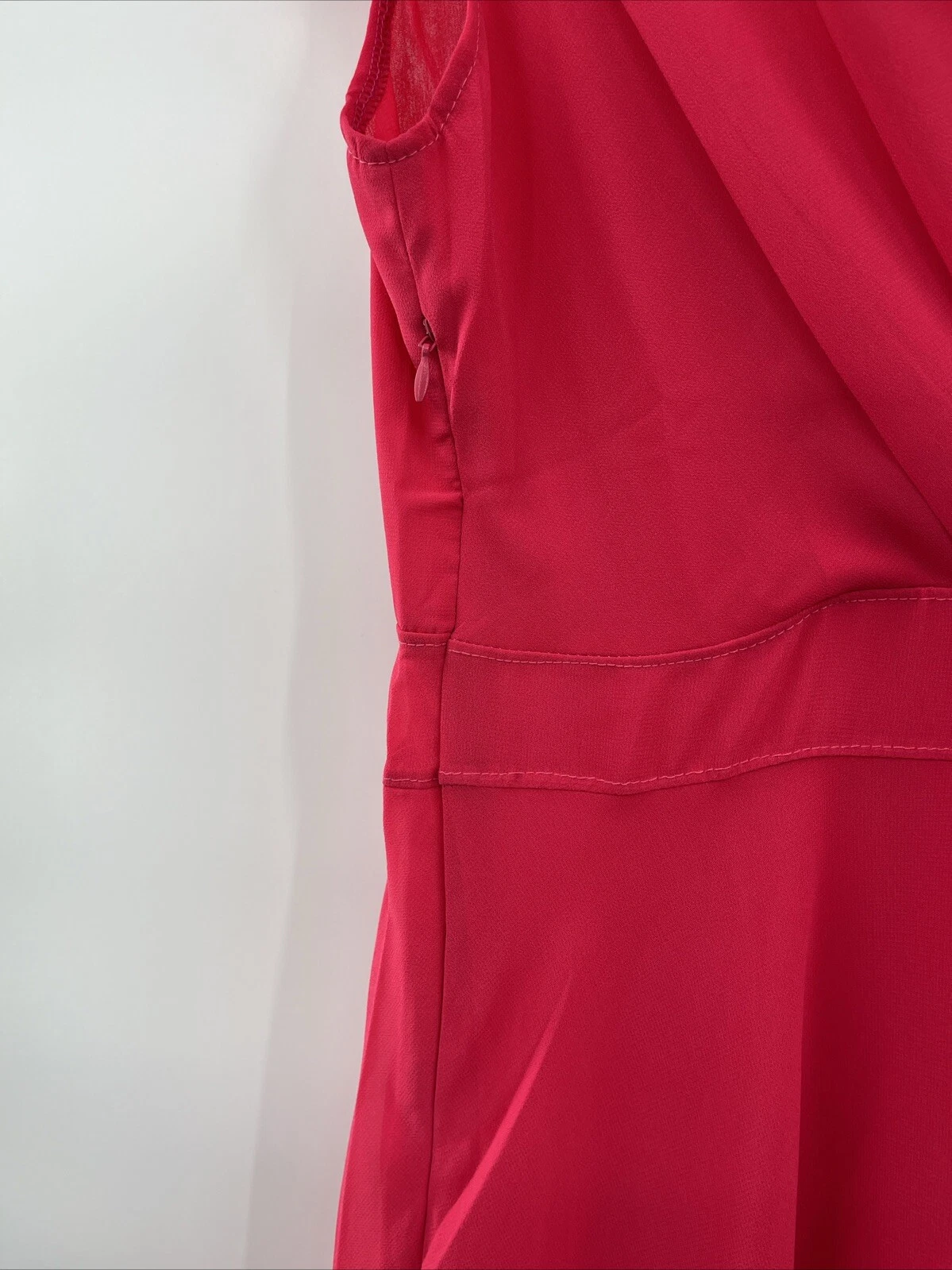 VETEMENTS Abito donna Fei Ning rosa maxi chiffon foderato XL femminile romantico **LEGGI**