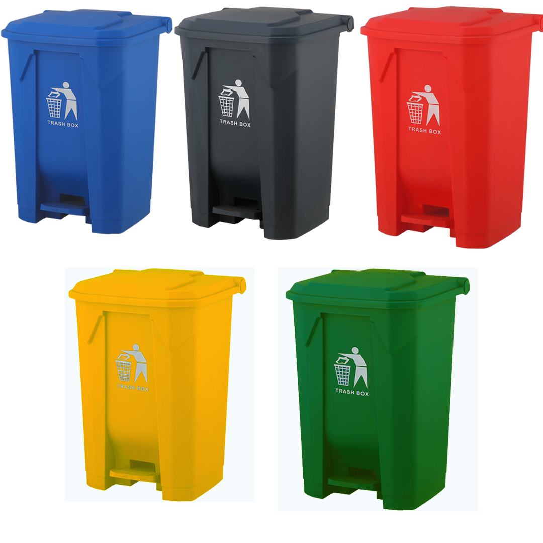 Recycling Dustbin Rubbish Pedal Bin Waste Trash Kitchen Home Office 30L