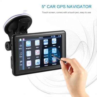 5 Zoll GPS Navigation 4GB TFT Touchscreen HD GPS Gerät Karten Auto FM Satellit