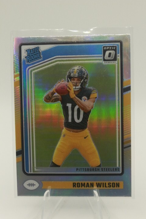 Roman Wilson 2024 Donruss Optic Rated Rookie Silver Holo Prizm #285 Steelers