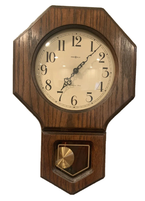 Vtg Howard Miller Westminster Chime 612709 Wall ClockWood Case