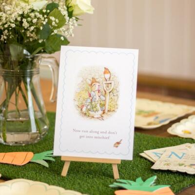 Peter Rabbit Party Sign | Christening Birthday Now Run Along Sign and ...