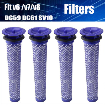 4X Replacement  Filter For Dyson V6 V7 V8  SV10 Fluffy Cleaner Vacuum Filter