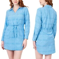 Shore To Summit Sun Protection Dress Blue Sea Mist Outdoor Dress Size L
