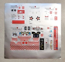 TRANSFORMERS G1 DEFENSOR STICKER SHEET RARE! AUTOBOT PROTECTOBOTS LABELS DECALS