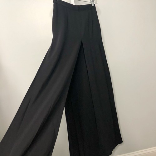 Carlisle Dress Pants Trousers Size 2 Black Wide Leg Flowy Cocktail | eBay