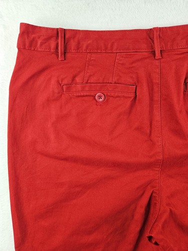 Eddie Bauer Womens Red Stretch Chino Shorts Size UK 16 - Picture 8 of 20