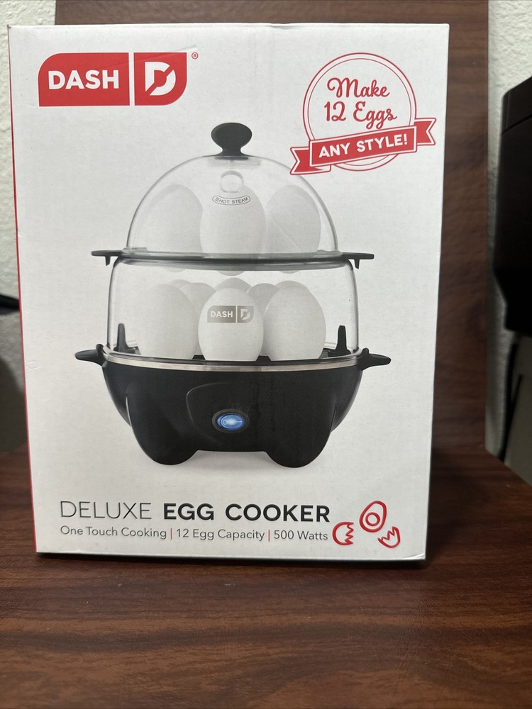 DASH Deluxe Electric Egg Cooker 12 Capacity for Hard Soft or Poached Eggs  